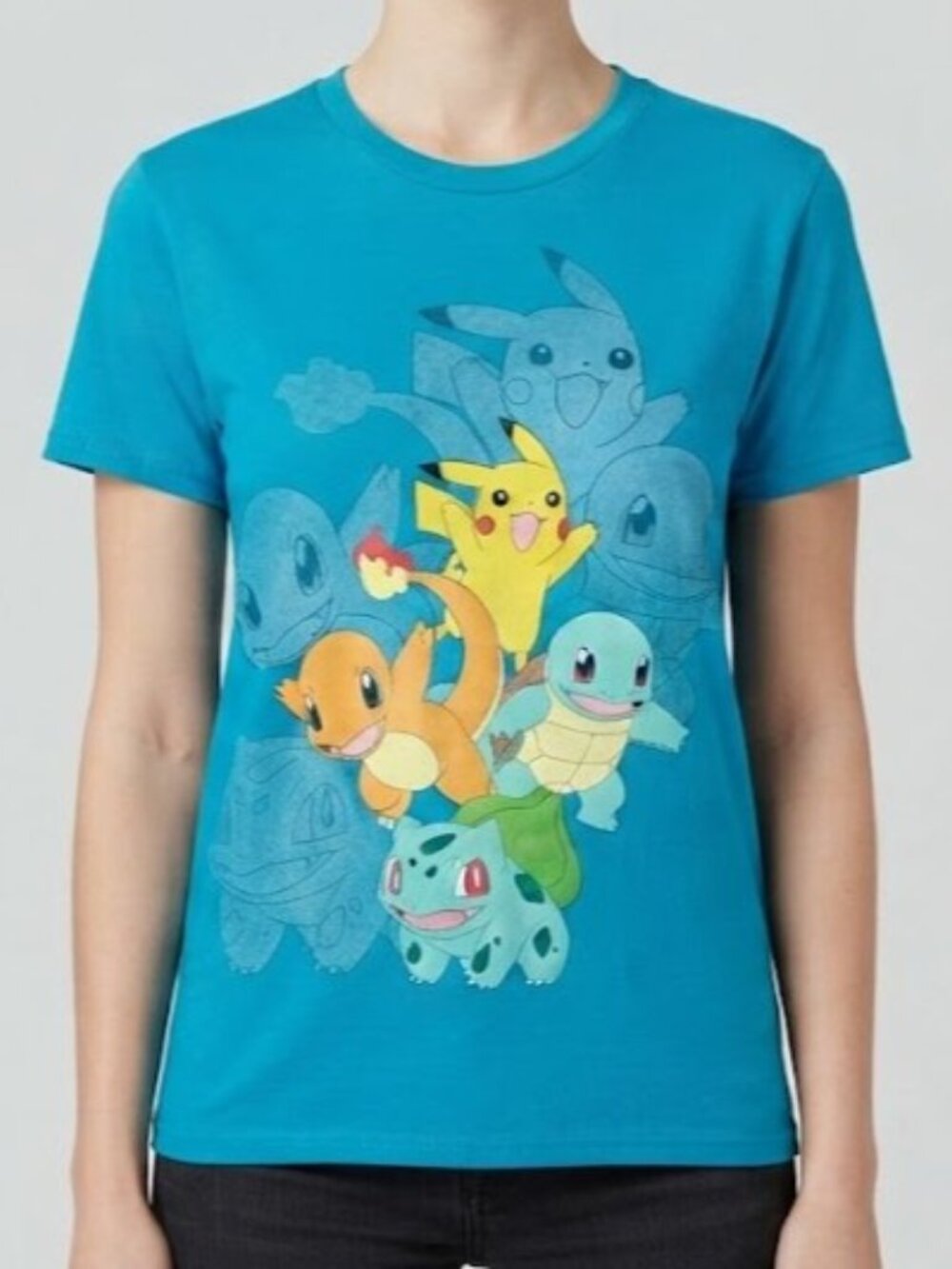 Pokemon Short Sleeve Tee with Pikachu & Starter Pokémon